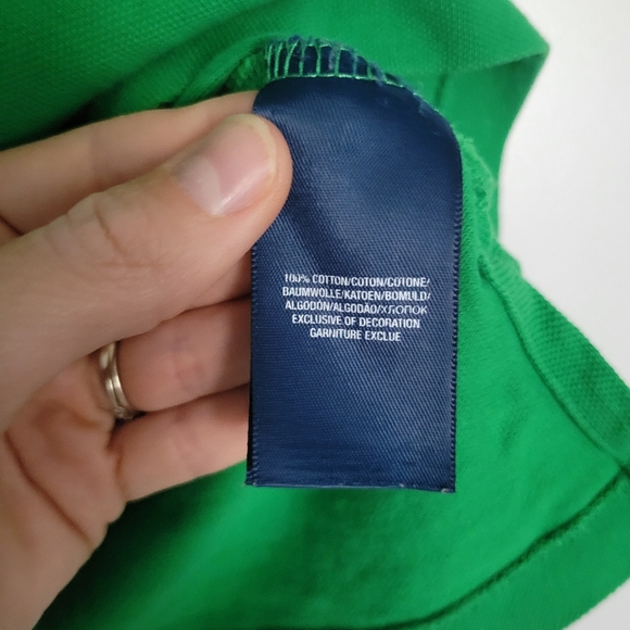 Polo Ralph Lauren Youth Boys Polo Big Pony Size 6 Green Short Sleeve Embroidered - Picture 5 of 6